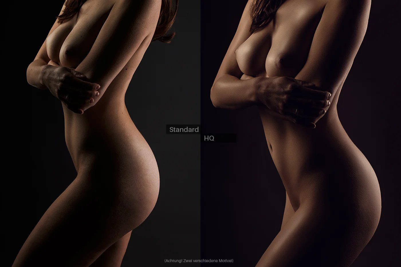 Vorher/Nachher, Akt-Fotografie